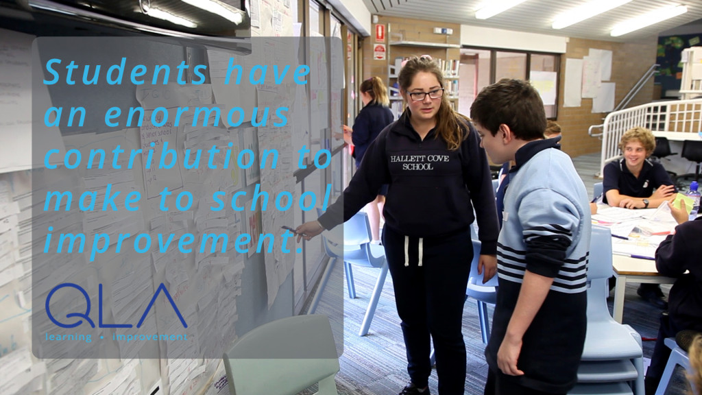 Students have an enormous contribution to make to school improvement.