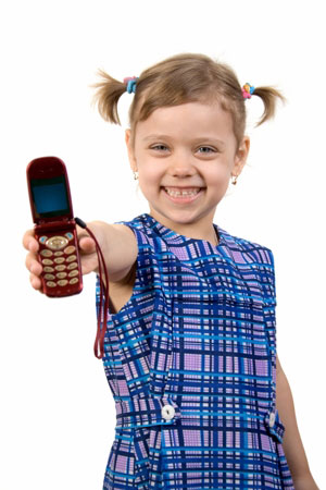 Student with phone