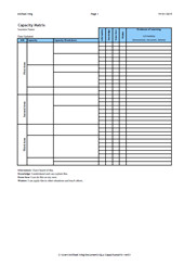 Capacity Matrix Template (MS Excel)