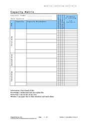 Capacity Matrix Template (MS Word, portrait)