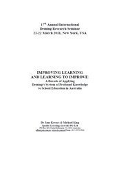 Improving Learning and Learning to Improve
