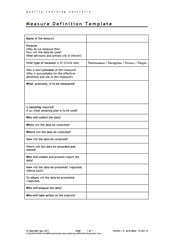 Measures Definition Template