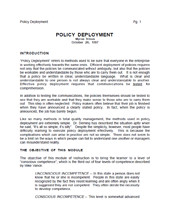 Policy Deployment