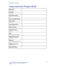 Improvement Project Brief Template